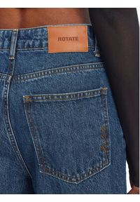 ROTATE Jeansy 1140731602 Granatowy Wide Leg. Kolor: niebieski