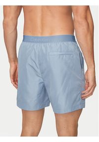 Calvin Klein Swimwear Szorty kąpielowe KM0KM01082 Niebieski Regular Fit. Kolor: niebieski. Materiał: syntetyk #4