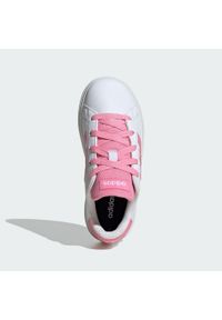 Adidas - Buty Grand Court Lifestyle Tennis Lace-Up. Kolor: czarny, różowy, biały, wielokolorowy. Materiał: materiał. Sport: turystyka piesza
