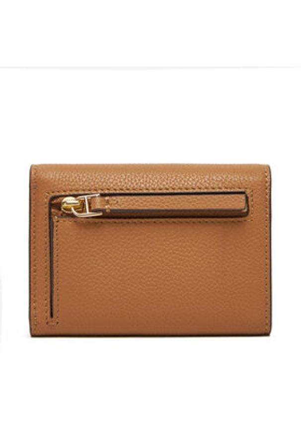 Tory Burch Mały Portfel Damski 165002 Brązowy. Kolor: brązowy. Materiał: skóra