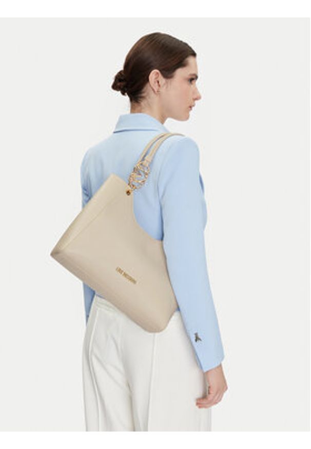 Love Moschino - LOVE MOSCHINO Torebka JC4050PP1MLF0110 Écru. Materiał: skórzane