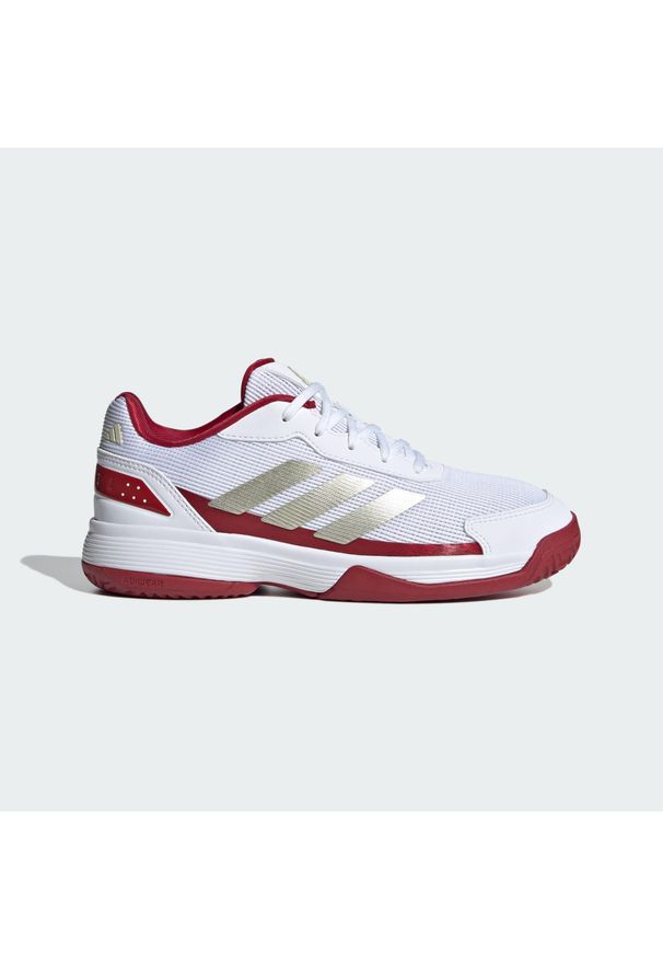 Adidas - Buty do padla dla dzieci Crazyquick. Kolor: biały. Materiał: guma. Sport: tenis
