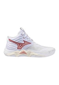 Damskie buty halowe Mizuno Wave Momentum Elite Mid. Kolor: biały. Model: Mizuno Wave. Sport: siatkówka #1