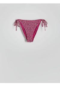 Reserved - Dół od bikini - fuksja. Kolor: różowy. Materiał: materiał