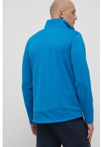 Jack Wolfskin bluza sportowa Horizon męska gładka. Kolor: niebieski. Materiał: polar, materiał, skóra. Wzór: gładki. Styl: sportowy