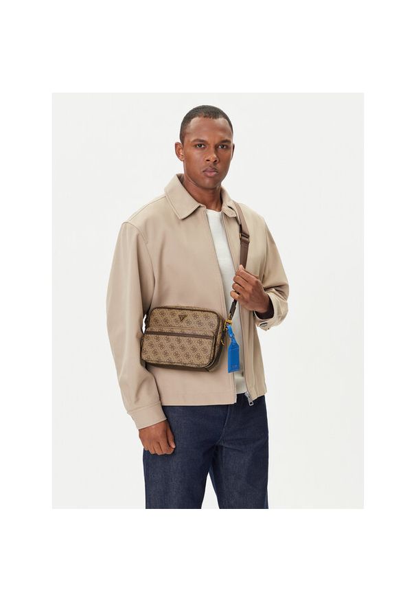 Saszetka Guess. Kolor: brązowy