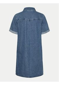 Vero Moda Sukienka jeansowa Jennie 10309665 Niebieski Regular Fit. Kolor: niebieski. Materiał: bawełna