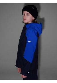 4f - 4F Kurtka trekkingowa membrana 5000 chłopięca - niebieska 152 (11-12 lat). Okazja: na co dzień. Kolor: niebieski. Materiał: materiał, puch, dzianina, hardshell, tkanina. Długość rękawa: raglanowy rękaw. Sezon: lato. Styl: klasyczny, casual #2