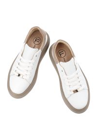 Białe Sneakersy Filippo Sportowe Buty Damskie. Okazja: na co dzień. Kolor: biały. Materiał: skóra, jeans, guma. Szerokość cholewki: normalna. Wzór: ażurowy. Obcas: na platformie. Styl: sportowy #5