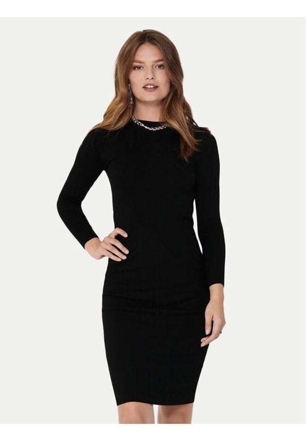 JDY Sukienka dzianinowa Kate 15207693 Czarny Slim Fit. Kolor: czarny. Materiał: syntetyk