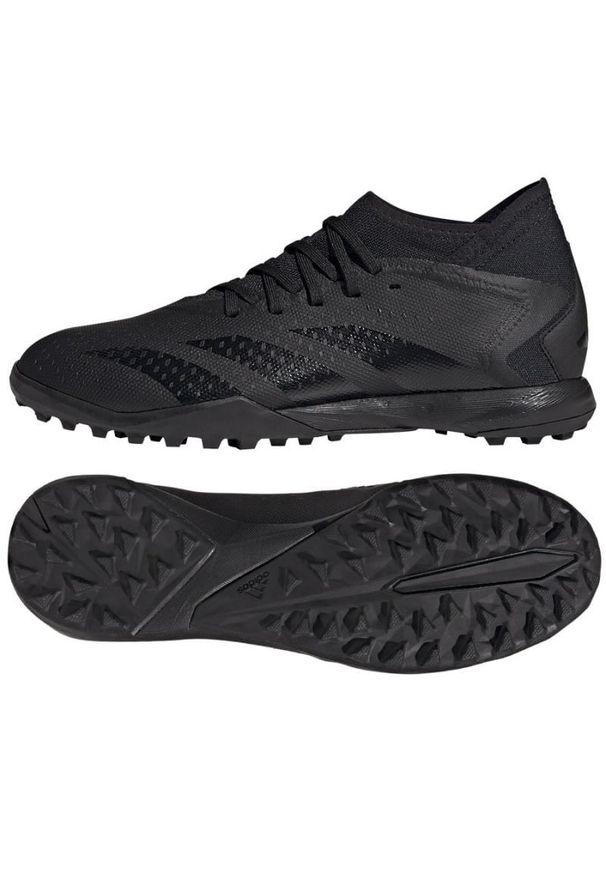 Adidas - Buty piłkarskie adidas Predator Accuracy.3 Tf M GW4639 czarne czarne. Zapięcie: sznurówki. Kolor: czarny. Materiał: materiał, syntetyk. Szerokość cholewki: normalna. Sport: piłka nożna
