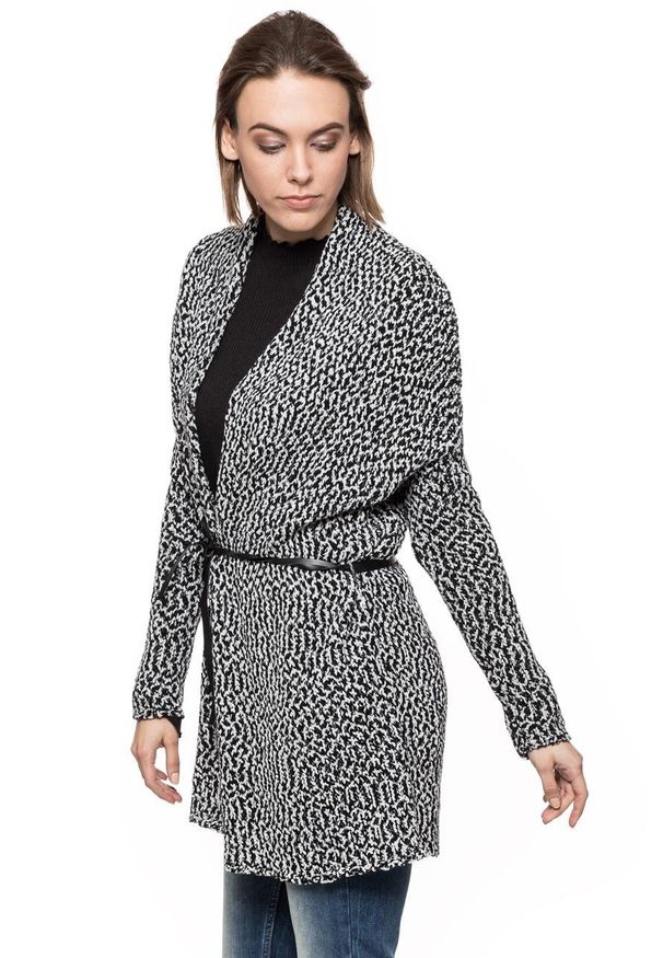 Tom Tailor - DAMSKI SWETER TOM TAILOR TWO COLORED CARDIGAN. Wzór: melanż