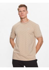 Guess T-Shirt Marshall Z2YI05 J1314 Beżowy Regular Fit. Kolor: beżowy. Materiał: bawełna