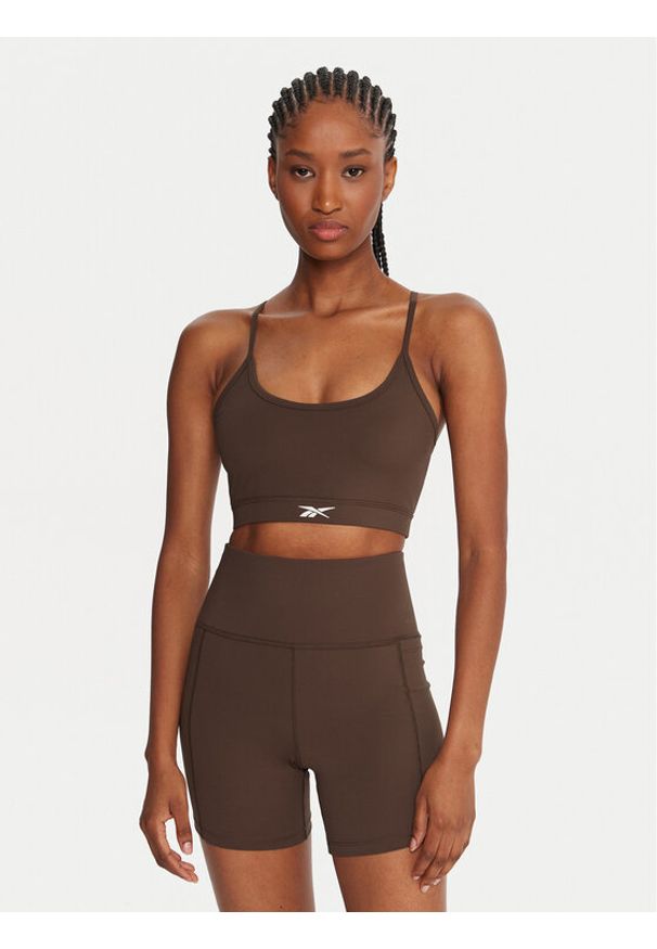Reebok Biustonosz sportowy Reebok X Ewa Chodakowska RK25312CCW Brązowy. Kolor: brązowy. Materiał: syntetyk