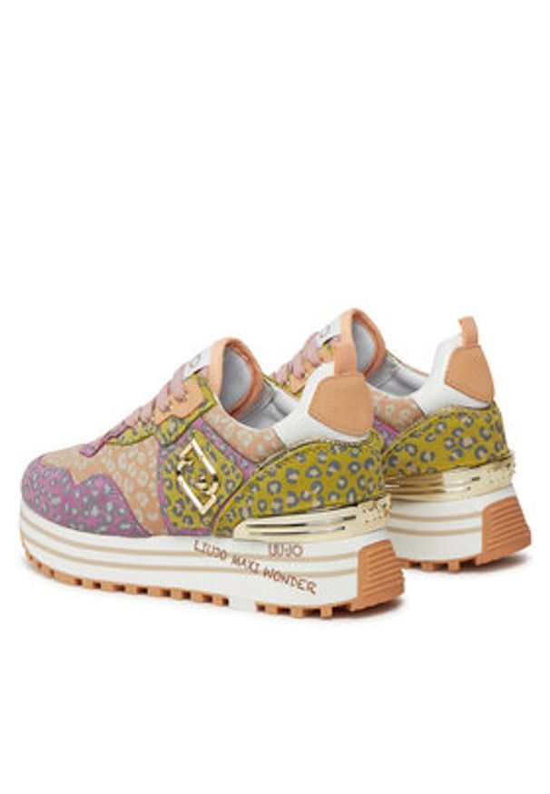 Liu Jo Sneakersy Maxi Wonder 01BA4047 PX195 Kolorowy. Materiał: skóra, zamsz. Wzór: kolorowy