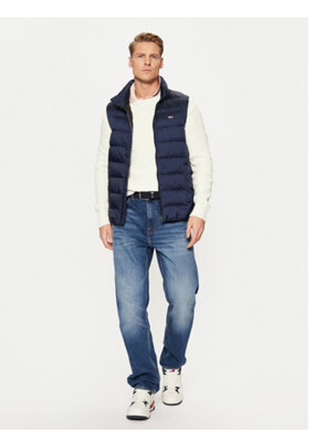 Tommy Jeans Bezrękawnik DM0DM20663 Granatowy Regular Fit. Kolor: niebieski. Materiał: syntetyk. Długość rękawa: bez rękawów