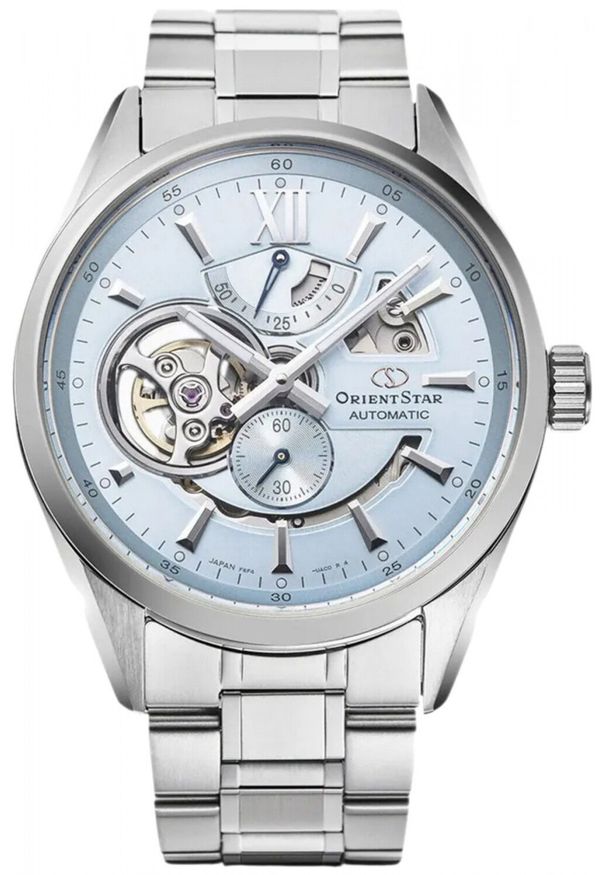 orient - Zegarek męski Orient Star RE-AV0127L00B srebrny. Kolor: srebrny