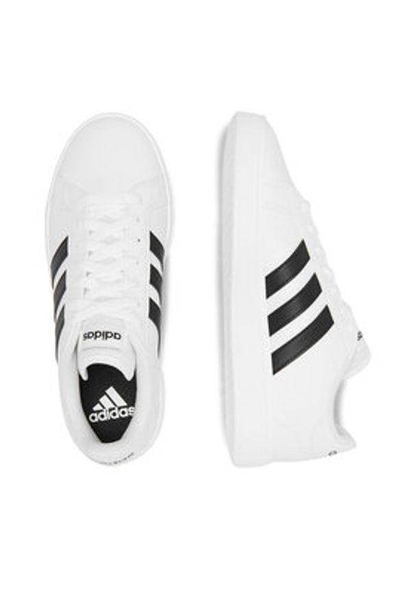 Adidas - adidas Sneakersy Grand Court Base 2.0 GW9261 Biały. Kolor: biały. Materiał: skóra
