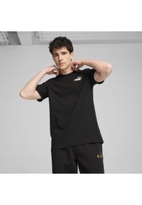 Puma - Męska koszulka ESS TAPE MINIMAL GOLD PUMA Black. Kolor: czarny. Wzór: nadruk