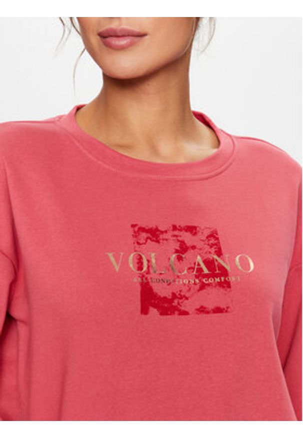 Volcano Bluza B-Elena L01058-W24 Różowy Regular Fit. Kolor: różowy. Materiał: bawełna