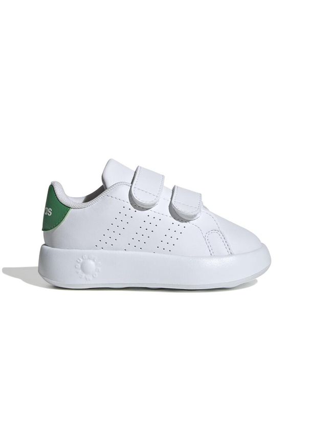 Adidas - Buty dla dzieci ADIDAS Advantage. Okazja: na uczelnię. Zapięcie: rzepy. Materiał: syntetyk, skóra. Szerokość cholewki: normalna. Wzór: paski. Model: Adidas Advantage. Sport: turystyka piesza