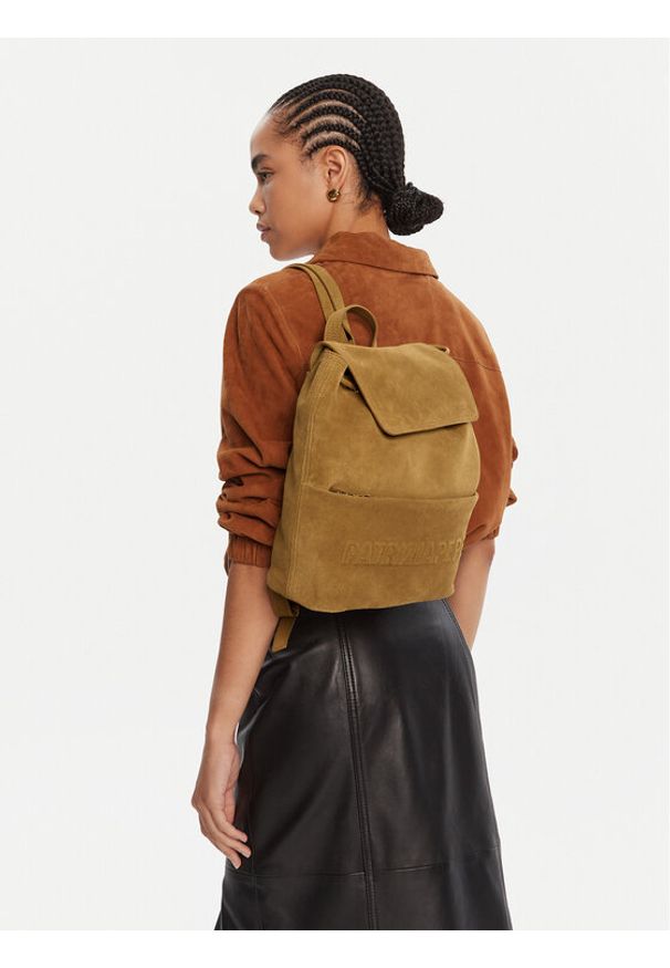 Patrizia Pepe Plecak 8B026/L152-B768 Beżowy. Kolor: beżowy. Materiał: skóra, zamsz
