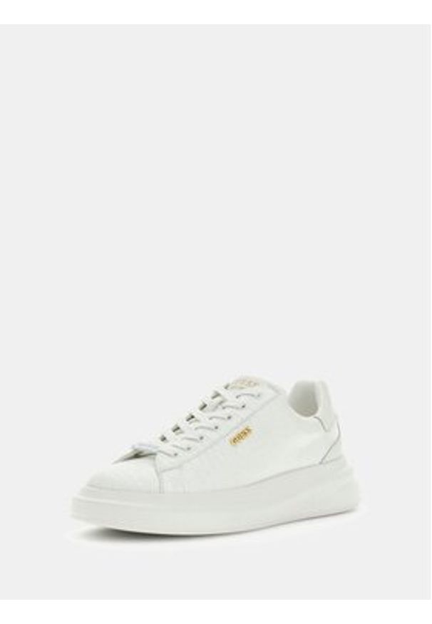 Guess Sneakersy FMPELA ELE12 Biały. Kolor: biały. Materiał: skóra, syntetyk