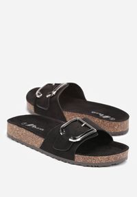 Renee - Czarne Klapki z Otwartym Noskiem i Szerokim Paskiem z Klamerką Summerlyn. Okazja: na co dzień. Nosek buta: otwarty. Kolor: czarny. Styl: casual #3