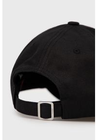 Hugo czapka bawełniana 50469408 kolor czarny z nadrukiem. Kolor: czarny. Materiał: bawełna. Wzór: nadruk #2