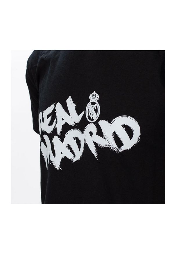 Real Madrid - Minimalistyczna koszulka Realu Madryt - czarna. Kolor: wielokolorowy. Sport: piłka nożna