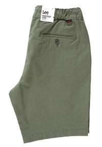 Lee - SPODENKI LEE DRAWSTRING SHORT LICHEN GREEN L73ULB82. Materiał: materiał