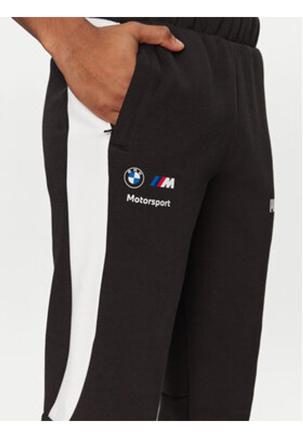 Puma Spodnie dresowe BMW MMS MT7+ 624140 Czarny Regular Fit. Kolor: czarny. Materiał: bawełna