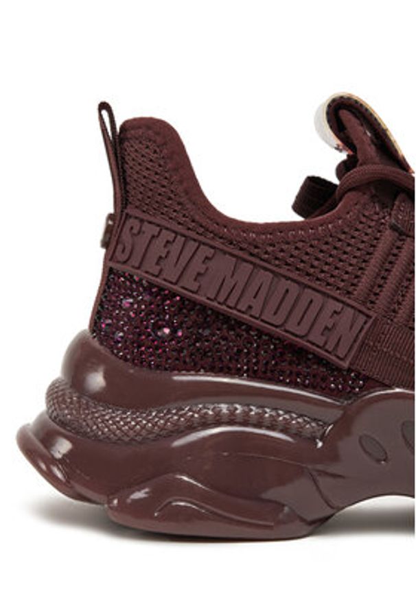 Steve Madden Sneakersy Maxilla SM19000110 Bordowy. Kolor: czerwony. Materiał: materiał