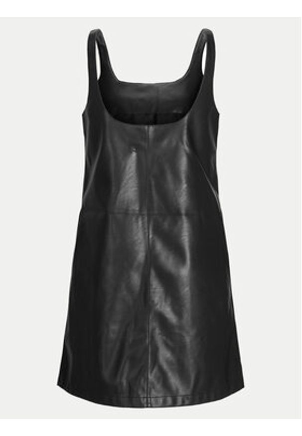 JJXX Sukienka z imitacji skóry Stella 12262769 Czarny Regular Fit. Kolor: czarny. Materiał: skóra