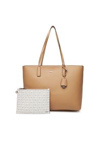 DKNY Torebka R44AYI42 Beżowy. Kolor: beżowy. Materiał: skórzane