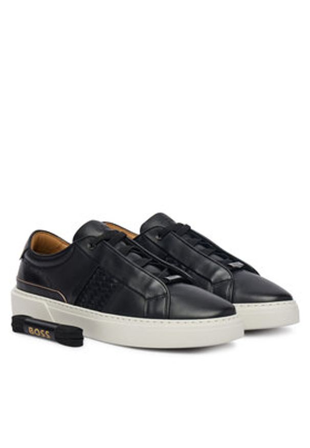 BOSS Sneakersy Gary 50555667 Czarny. Kolor: czarny. Materiał: skóra