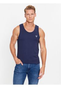 Guess Tank top U97M02 K6YW1 Granatowy Regular Fit. Kolor: niebieski. Materiał: bawełna