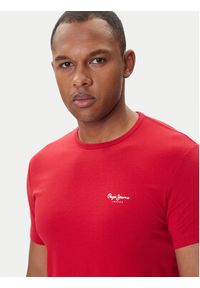 Pepe Jeans T-Shirt Original Basic 3N PM5010133 Czerwony Regular Fit. Kolor: czerwony. Materiał: bawełna #4