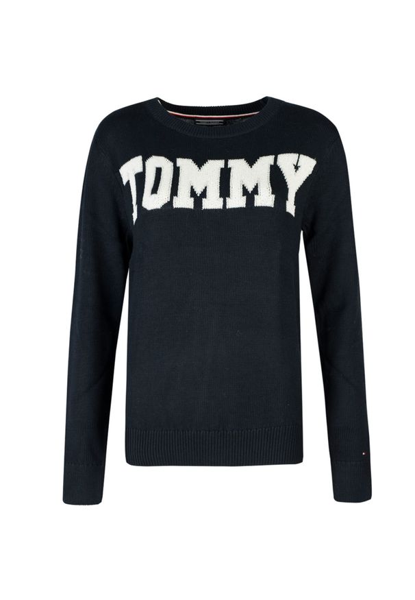 TOMMY HILFIGER - Tommy Hilfiger Sweter "Rachel Logo". Okazja: na co dzień. Materiał: dzianina. Wzór: haft, aplikacja. Styl: casual