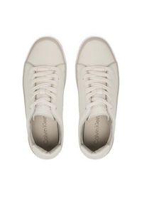 Calvin Klein Sneakersy Cupsole Wave Lace Up HW0HW01349 Beżowy. Kolor: beżowy. Materiał: skóra #6