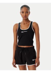 Karl Lagerfeld Jeans Top B2W17087 Czarny Slim Fit. Kolor: czarny. Materiał: syntetyk #1