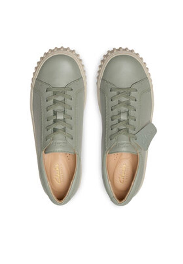 Clarks Sneakersy Mayhill Walk 26181208 Zielony. Kolor: zielony. Materiał: skóra