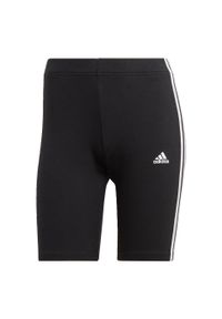 Adidas - Spodenki krótkie sportowe damskie adidas Essentials 3-Stripes. Kolor: biały, czarny, wielokolorowy. Długość: krótkie. Sport: kolarstwo