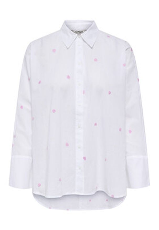 only - ONLY Koszula 15283743 Biały Box Fit. Kolor: biały. Materiał: bawełna