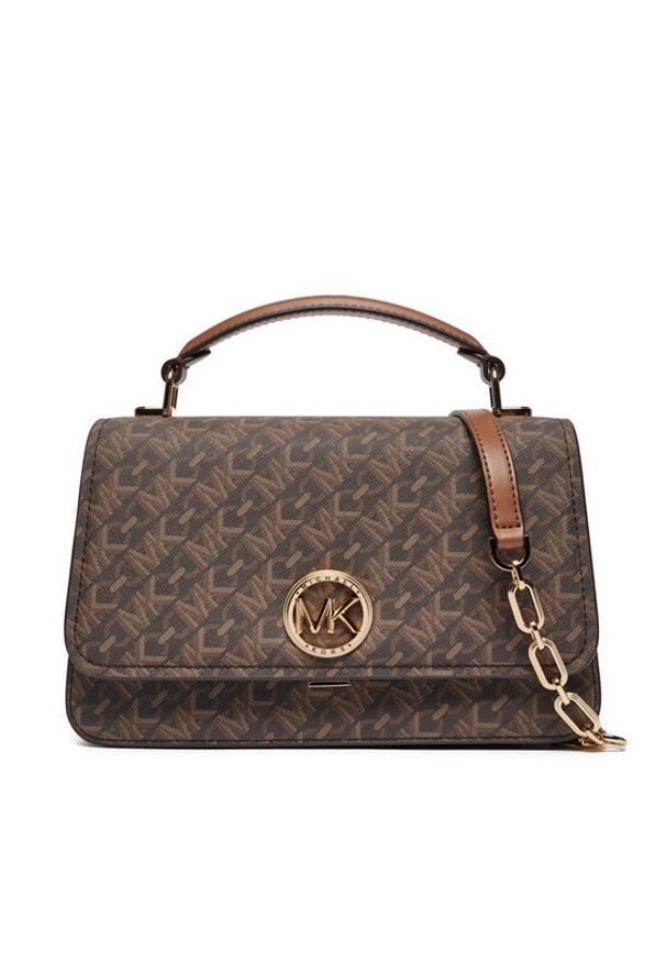MICHAEL Michael Kors Torebka Delancey 30T4GD8S6B Brązowy. Kolor: brązowy. Materiał: skórzane