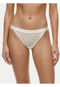 TOMMY HILFIGER - Tommy Hilfiger Stringi UW0UW06267 Écru. Materiał: syntetyk #1