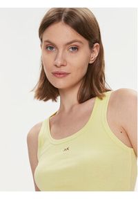 Pinko Top 100807 A0PU Żółty Slim Fit. Kolor: żółty. Materiał: bawełna #3
