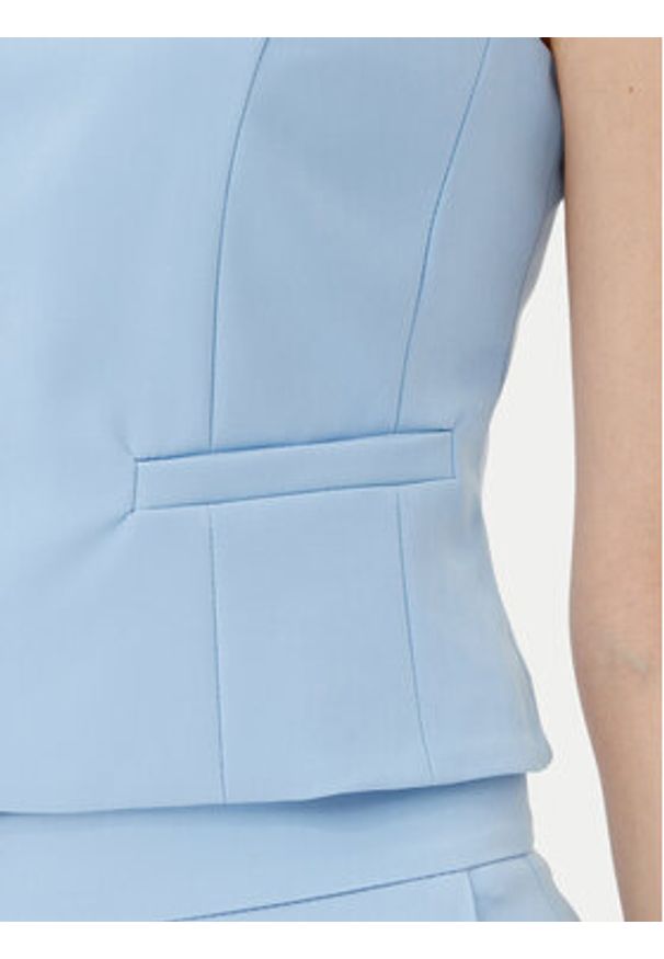 Maryley Kamizelka 25EB128/43MA Błękitny Regular Fit. Kolor: niebieski. Materiał: syntetyk