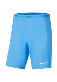 Spodenki dla dzieci Nike Dry Park III NB K jasnoniebieskie BV6865 412. Kolor: niebieski