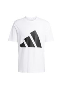 Adidas - Koszulka Essentials Big Logo. Kolor: biały, wielokolorowy, czarny. Materiał: bawełna